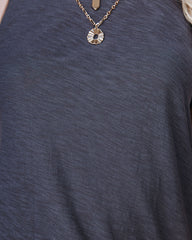 Malibu Crewneck Tee - Charcoal