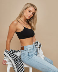 Manhattan Ribbed Brami - Black