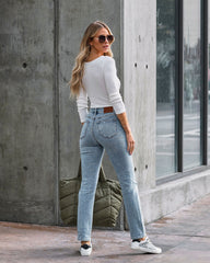 Maven Ribbed Long Sleeve Bodysuit - Ivory