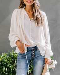 Maxine Swiss Dot Crochet Detailed Blouse