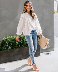 Maxine Swiss Dot Crochet Detailed Blouse