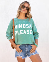 Mimosa Please Sweatshirt - Green