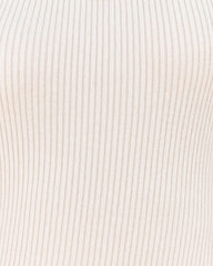 Mina Contrast Polka Dot Sleeve Knit Top - Ivory