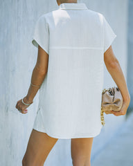 Monterey Perforated Faux Leather Top