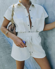 Monterey Perforated Faux Leather Top