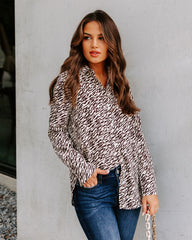 Mylie Printed Button Down Blouse