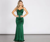 Nala Cowl Neck Satin Dress