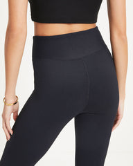 Namaste Mindset Ribbed Pants - Black