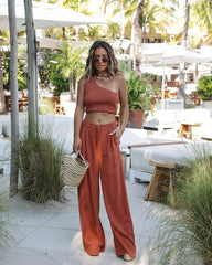 New Horizons Wide Leg Pocketed Pants