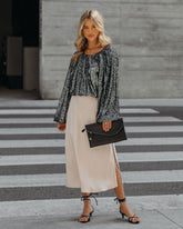 Nighttime Sequin Billowed Blouse