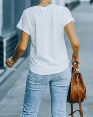 Nile Cotton Modal Scoop Tee - Off White