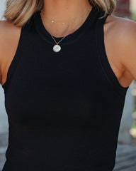 No Routine Knit Tank - Black