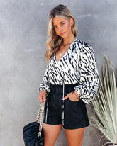 Noland Tiger Print Satin Blouse