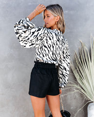 Noland Tiger Print Satin Blouse