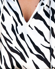 Noland Tiger Print Satin Blouse