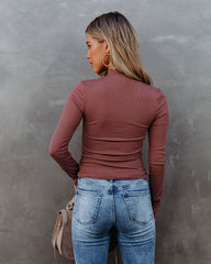 Norton Mock Neck Knit Top - Acorn
