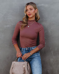 Norton Mock Neck Knit Top - Acorn