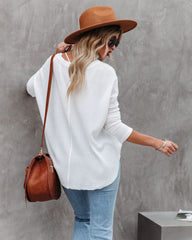 Nothing Without You Thermal Button Down Top - Ivory