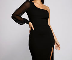 Odette Formal One Shoulder Crepe Mermaid Dress