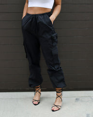 Old Skool Cargo Nylon Pants - Black