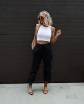 Old Skool Cargo Nylon Pants - Black