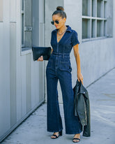Olivera Pocketed Denim Jumpsuit