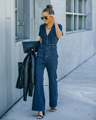Olivera Pocketed Denim Jumpsuit