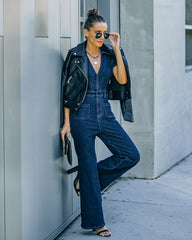 Olivera Pocketed Denim Jumpsuit