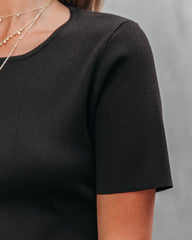 Onyx Short Sleeve Knit Top