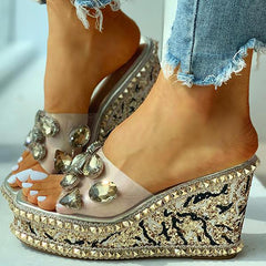 Open Toe Studded Rivet Heeled Sandals