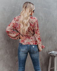 Ortega Adjustable Printed Blouse