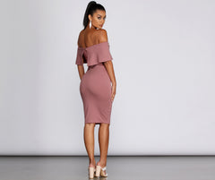 Outfit On Ponte Midi Dress