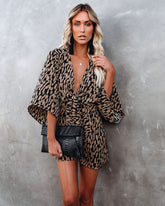 PREORDER - Scratch That Printed Pocketed Tie Romper - Camel