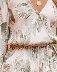 Palm Tree Escapades Kimono Romper