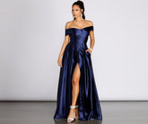 Palmer Formal Satin Wrap Dress