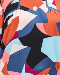 Parson Abstract Print Blouse