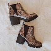 Patent Leather Slip-On Ankle Boots