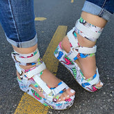 Pattern Graffiti Trend Sandals