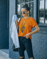 Peace Out Skeleton Cotton Tee