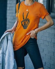Peace Out Skeleton Cotton Tee