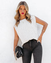 Perfection Padded Polka Dot Blouse