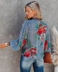 Philipa Smocked Mixed Print Blouse