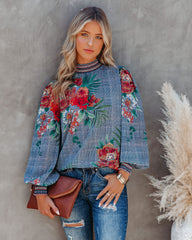 Philipa Smocked Mixed Print Blouse