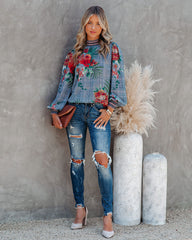 Philipa Smocked Mixed Print Blouse