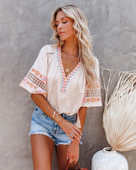 Phoebe Cotton Embroidered Top