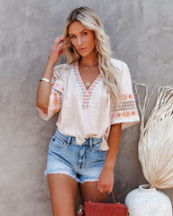 Phoebe Cotton Embroidered Top