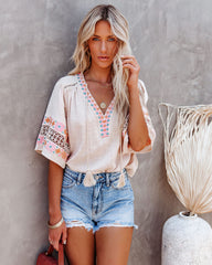 Phoebe Cotton Embroidered Top