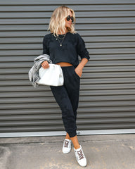 Hidden Stars Textured Pocketed Joggers