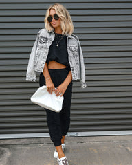 Hidden Stars Textured Pocketed Joggers