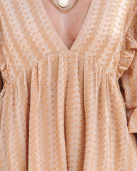 Pick Of The Patch Pocketed Eyelet Romper - Mustard